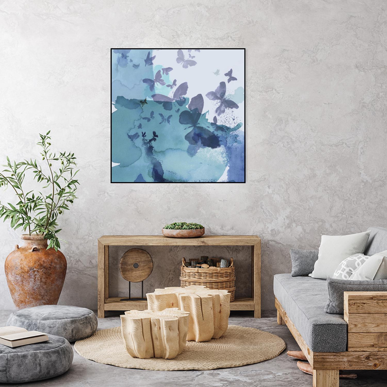 Drift I by Eva Watts on GIANT ART - cyan wildlife