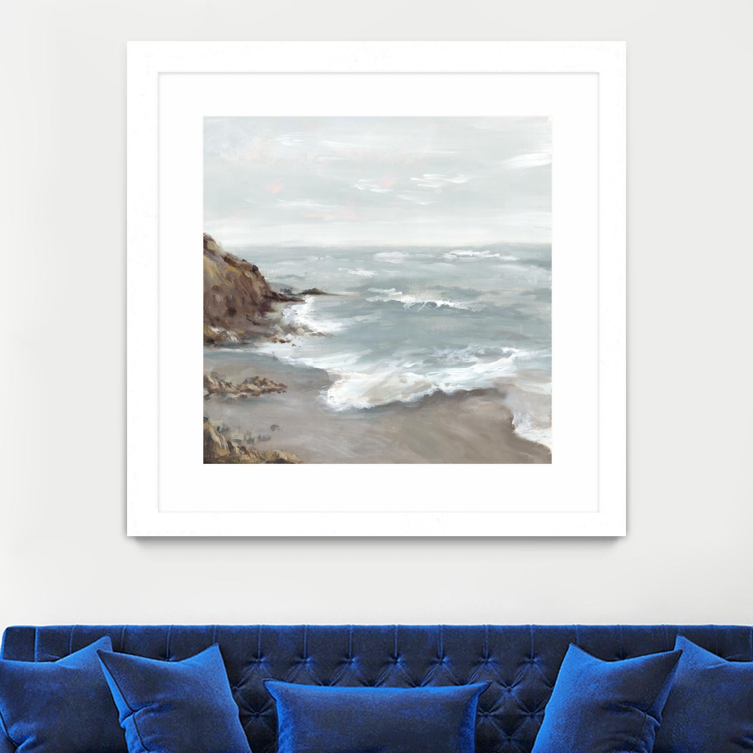 Beautiful Bay by Eva Watts on GIANT ART - blue abstract vacation