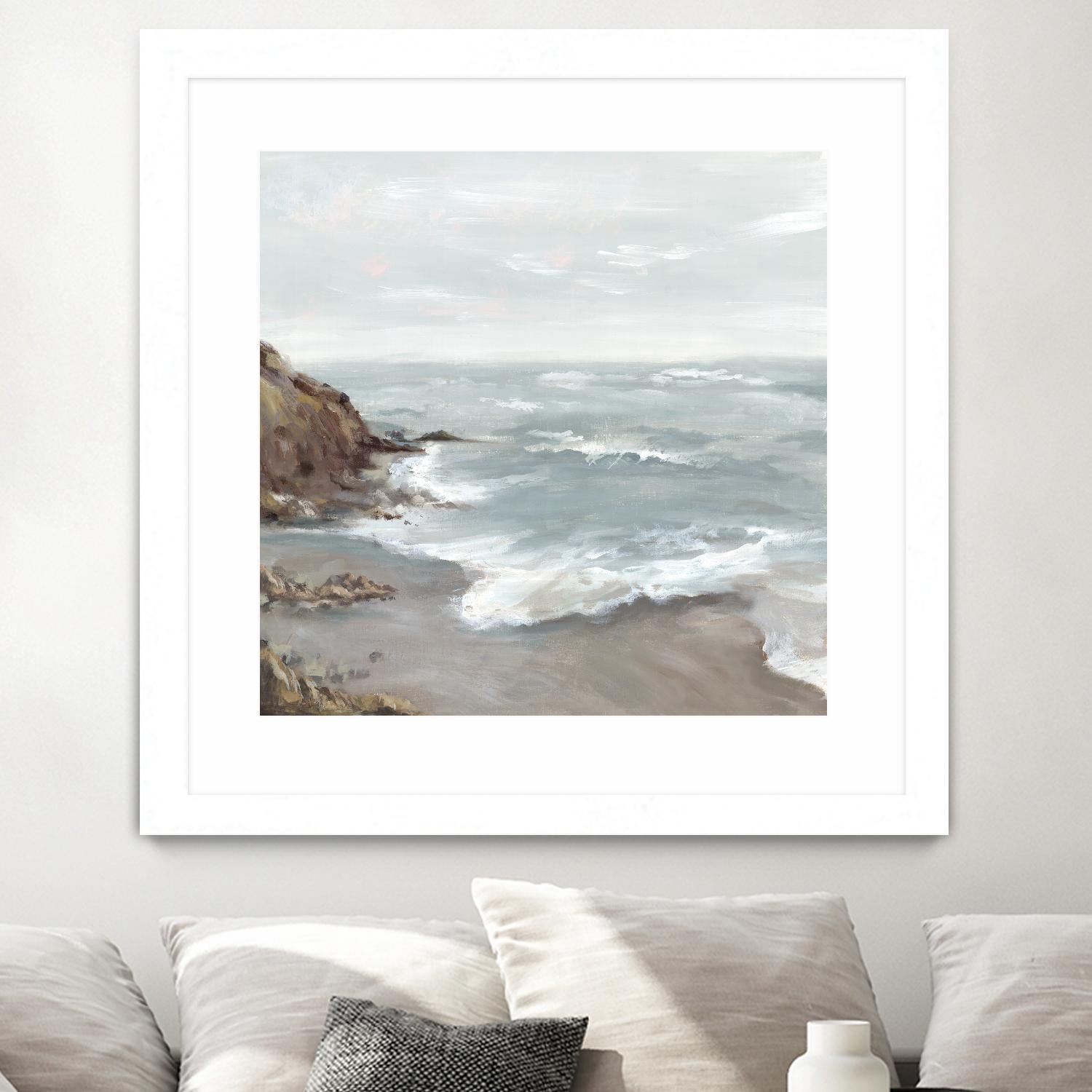 Beautiful Bay by Eva Watts on GIANT ART - blue abstract vacation