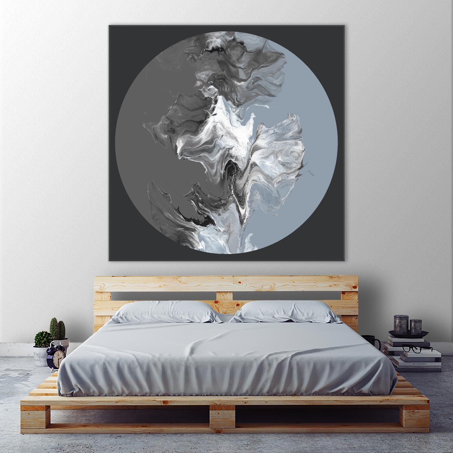 Centered Composed II by Eva Watts on GIANT ART - gray shapes round