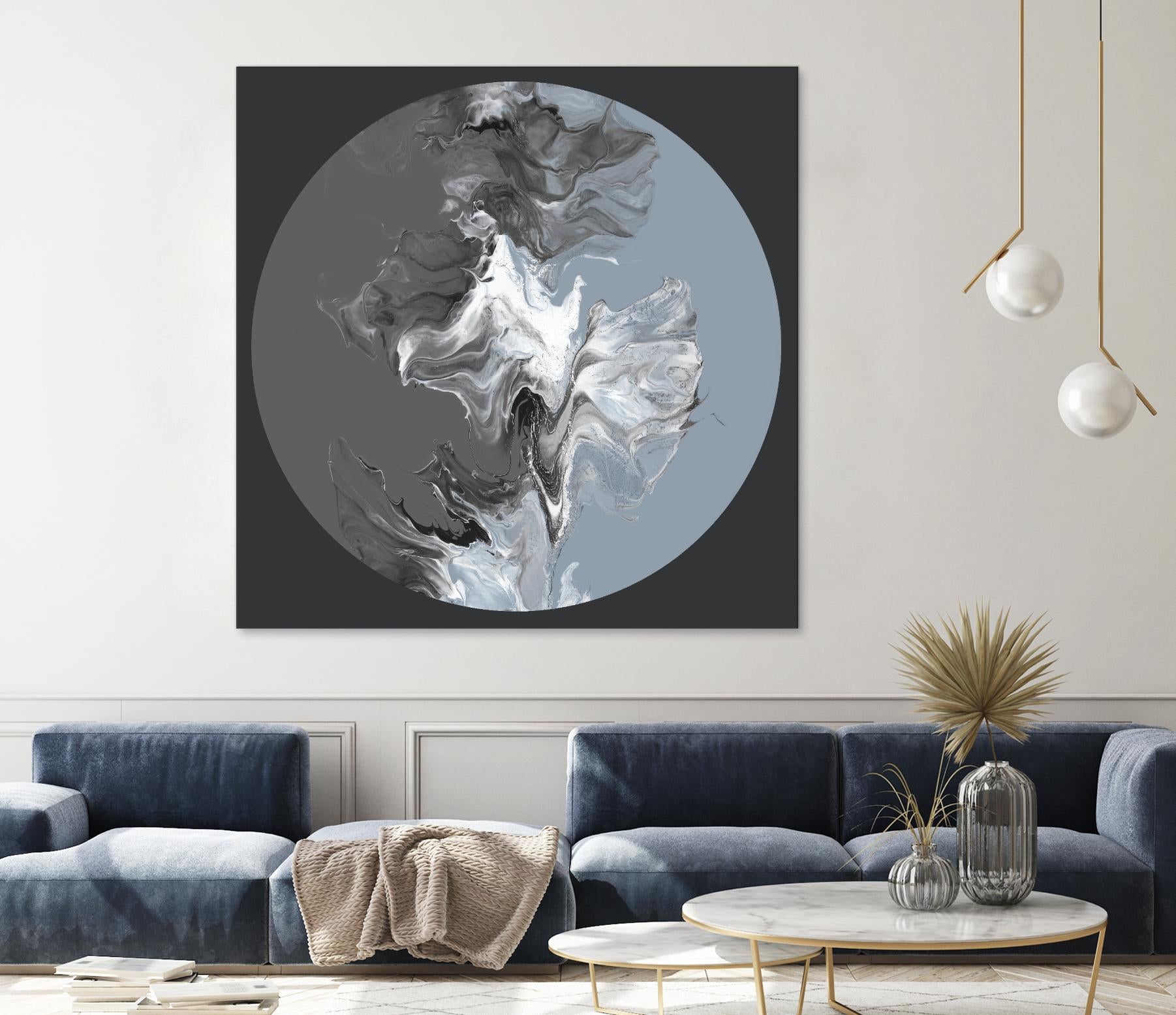 Centered Composed II by Eva Watts on GIANT ART - gray shapes round