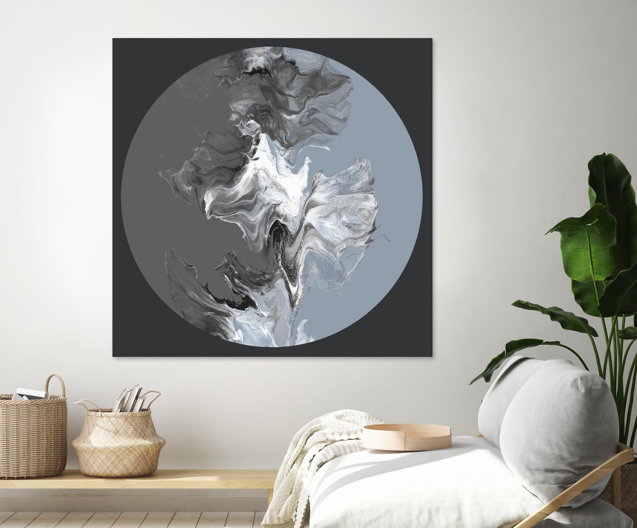 Centered Composed II by Eva Watts on GIANT ART - gray shapes round
