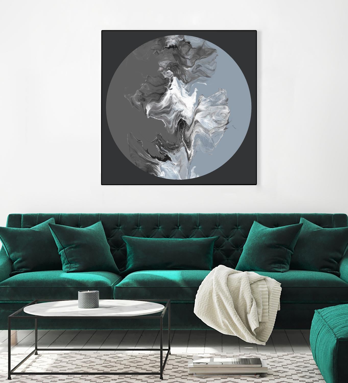 Centered Composed II by Eva Watts on GIANT ART - gray shapes round