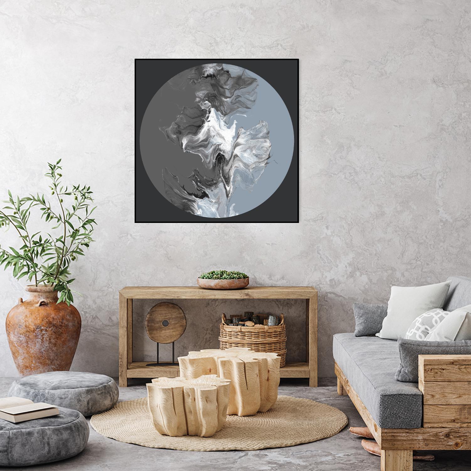 Centered Composed II by Eva Watts on GIANT ART - gray shapes round