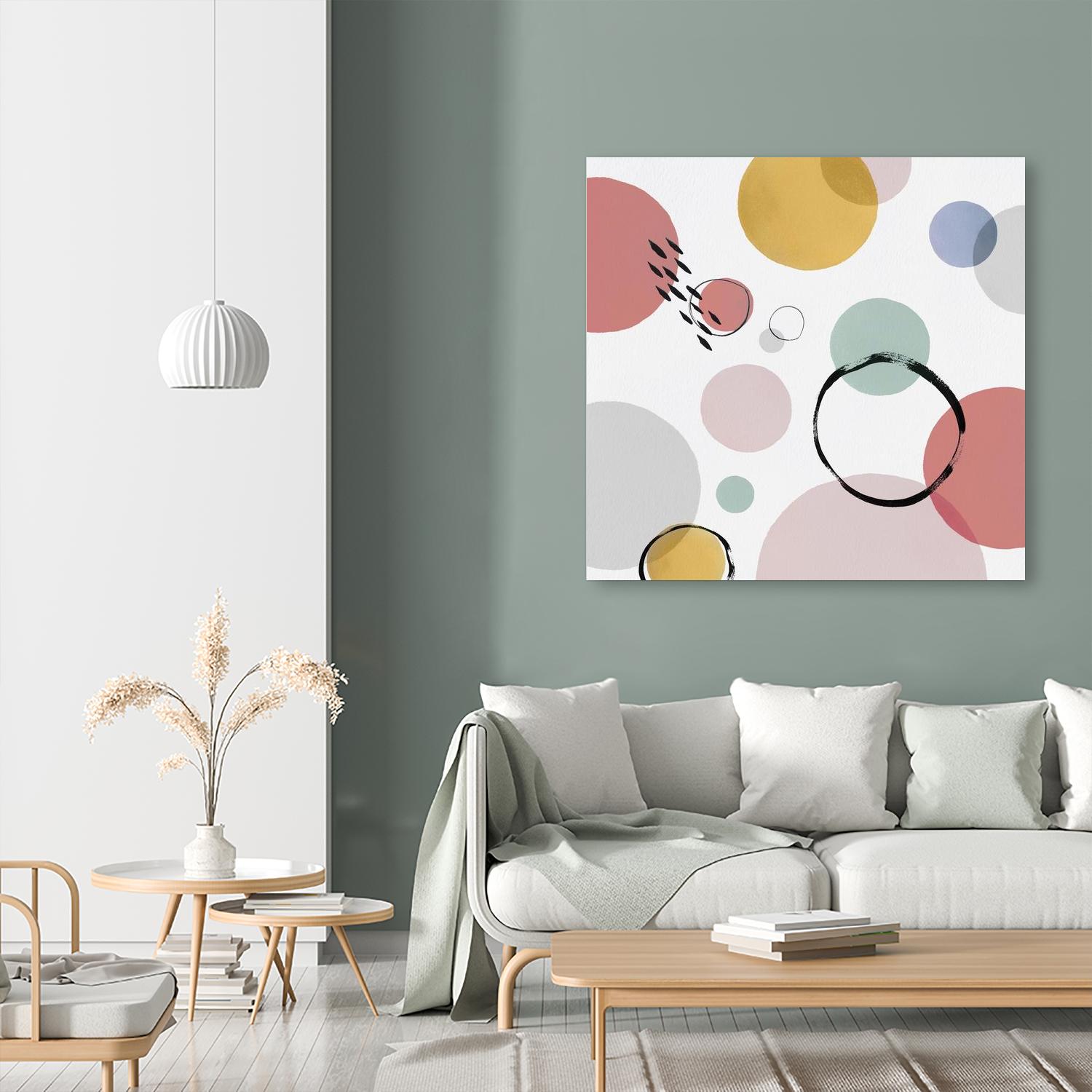 Colour Motion I by Isabelle Z on GIANT ART - pink shapes circles