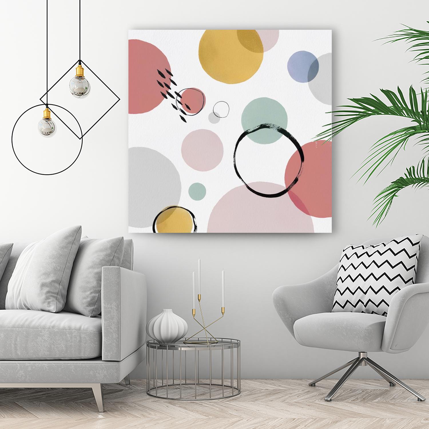 Colour Motion I by Isabelle Z on GIANT ART - pink shapes circles