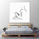 Facade II by Isabelle Z on GIANT ART - white linear drawing 