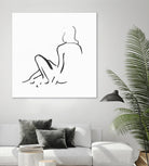 Facade II by Isabelle Z on GIANT ART - white linear drawing 