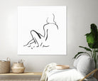 Facade II by Isabelle Z on GIANT ART - white linear drawing 