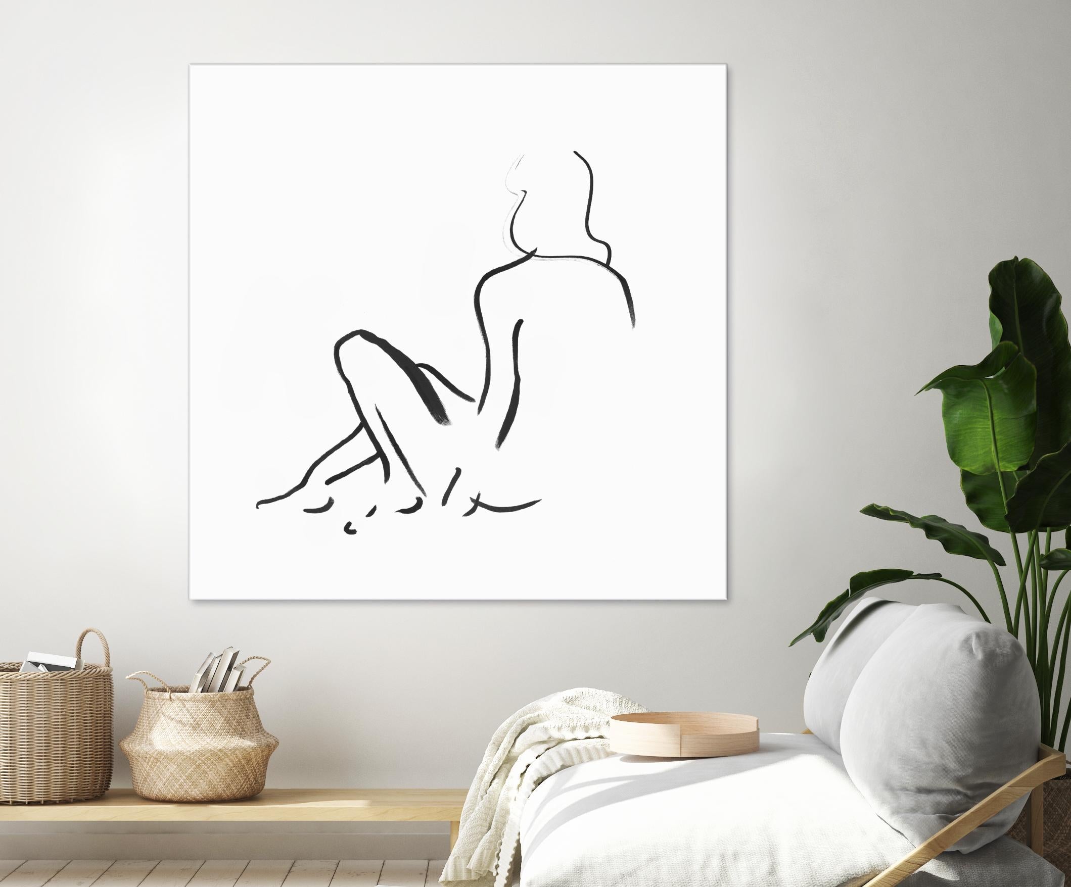 Facade II by Isabelle Z on GIANT ART - white linear drawing 