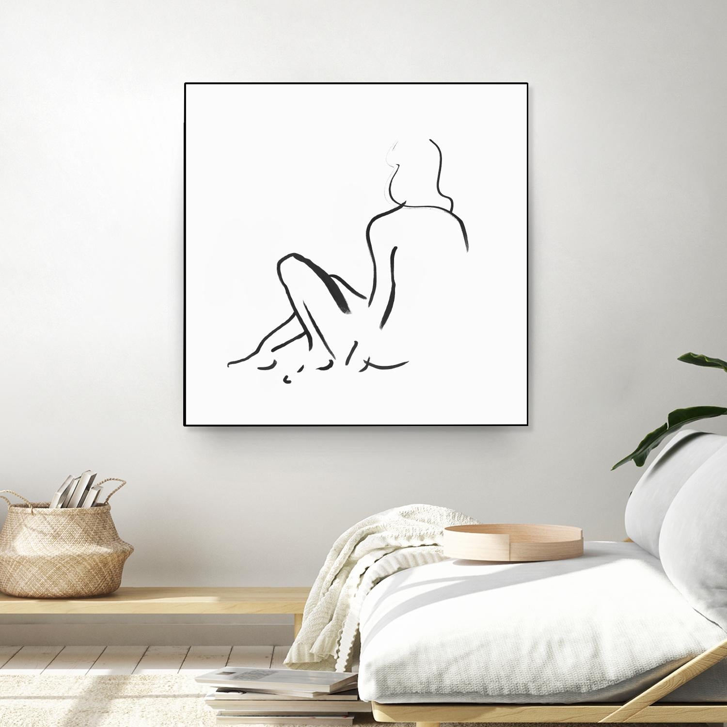 Facade II by Isabelle Z on GIANT ART - white linear drawing 