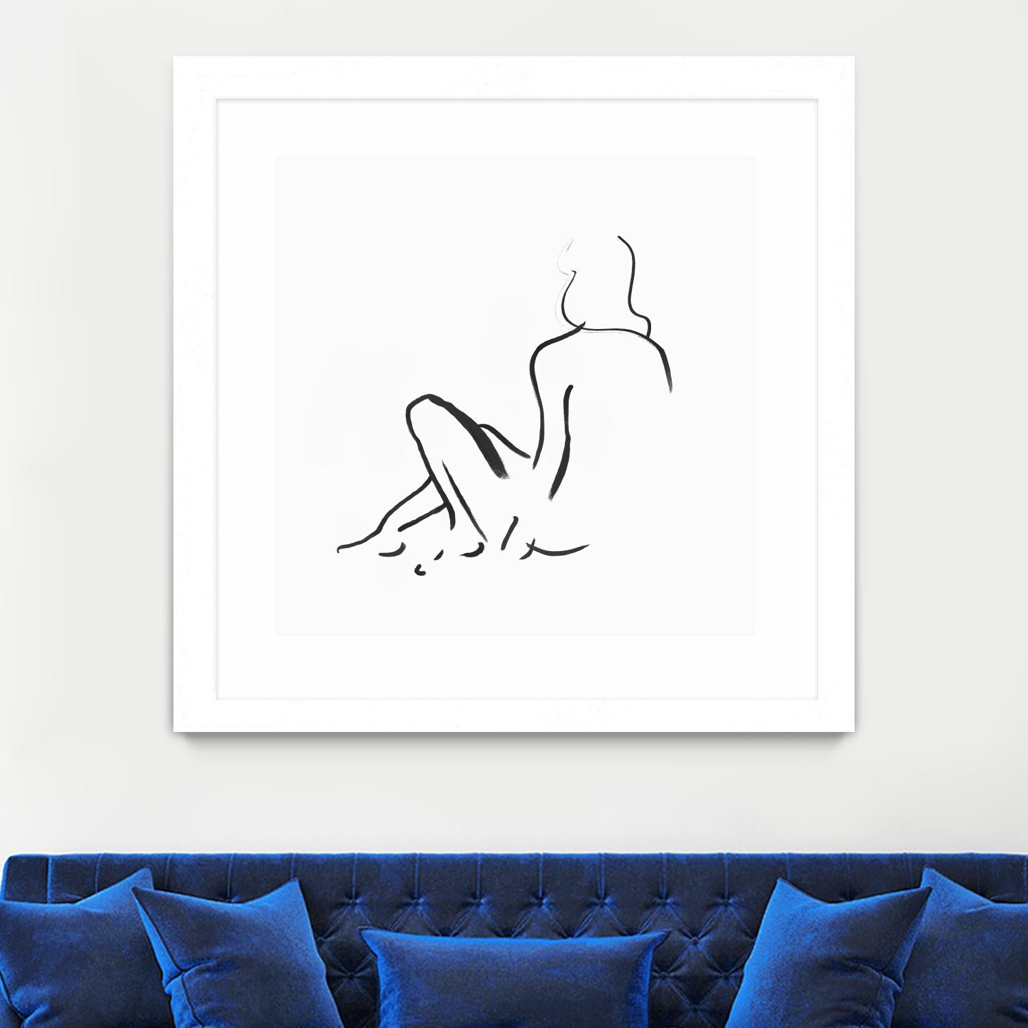 Facade II by Isabelle Z on GIANT ART - white linear drawing 