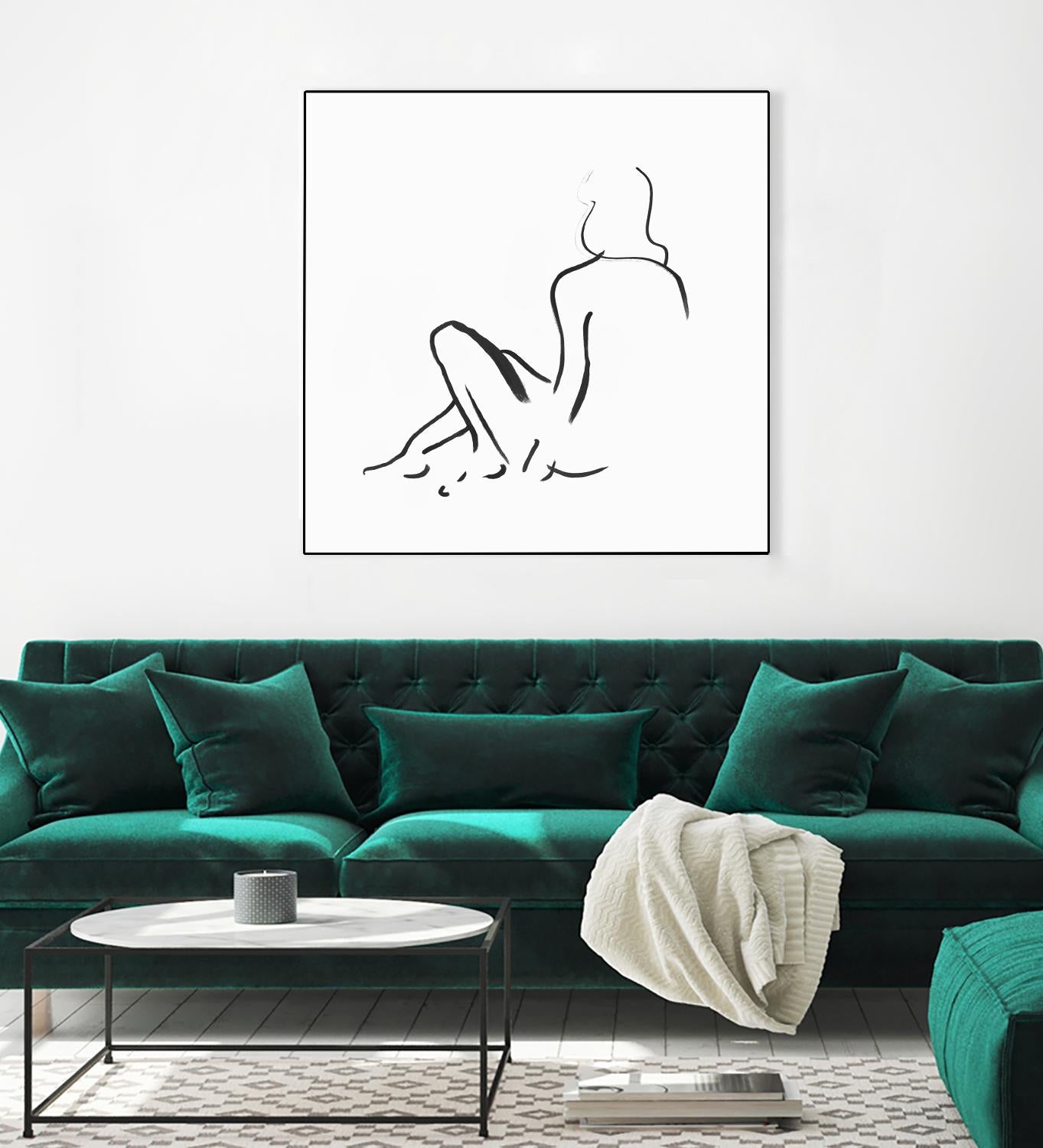 Facade II by Isabelle Z on GIANT ART - white linear drawing 