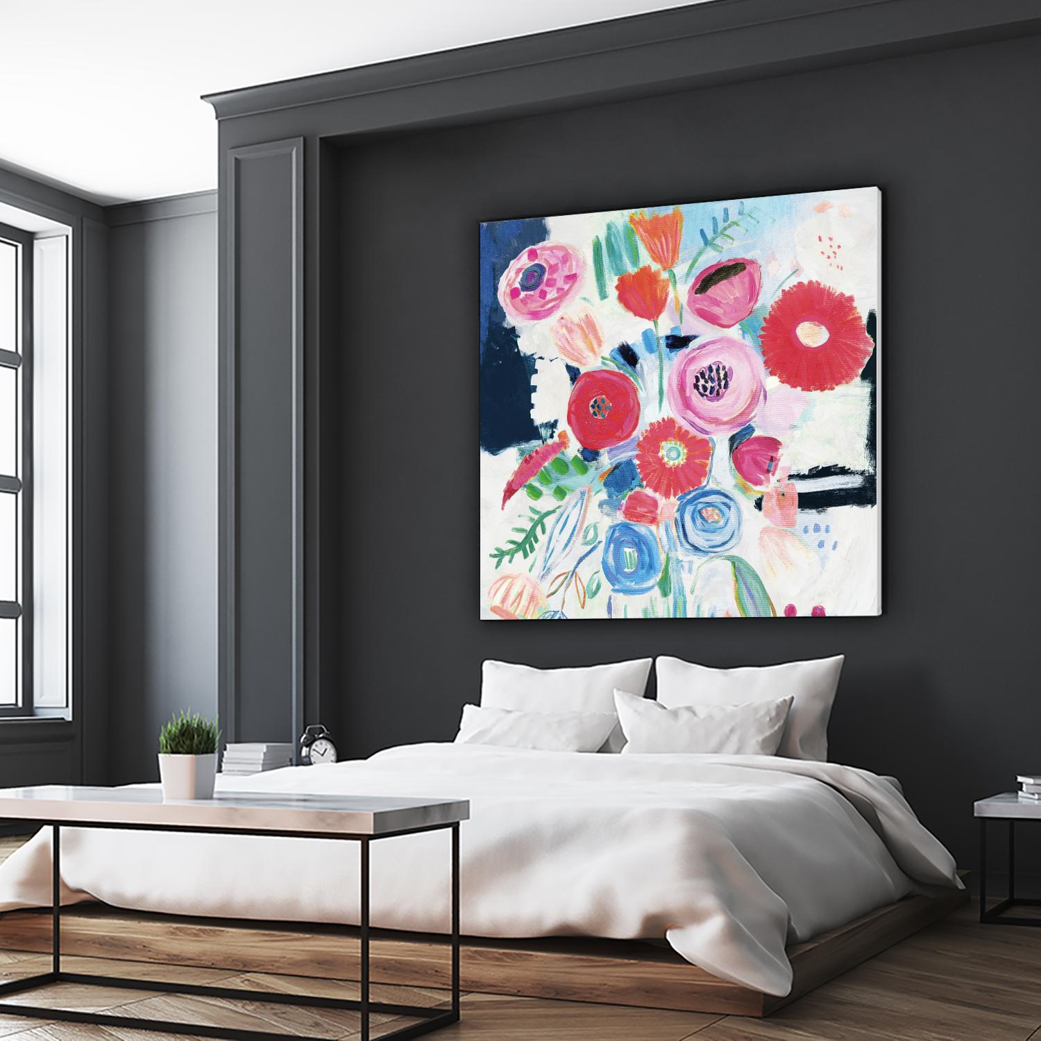 Fresh Florals II by Farida Zaman on GIANT ART - white floral