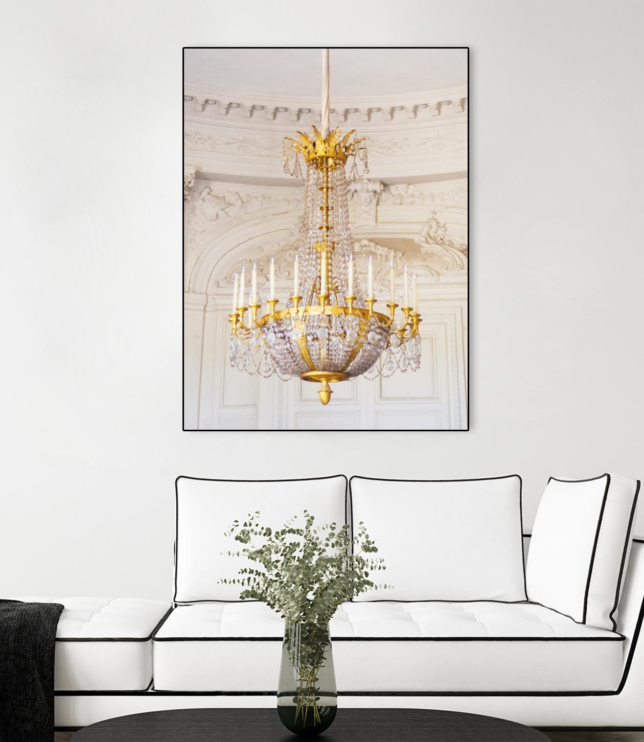 Versailles Chandelier III by Georgianna Lane on GIANT ART - gold architectural