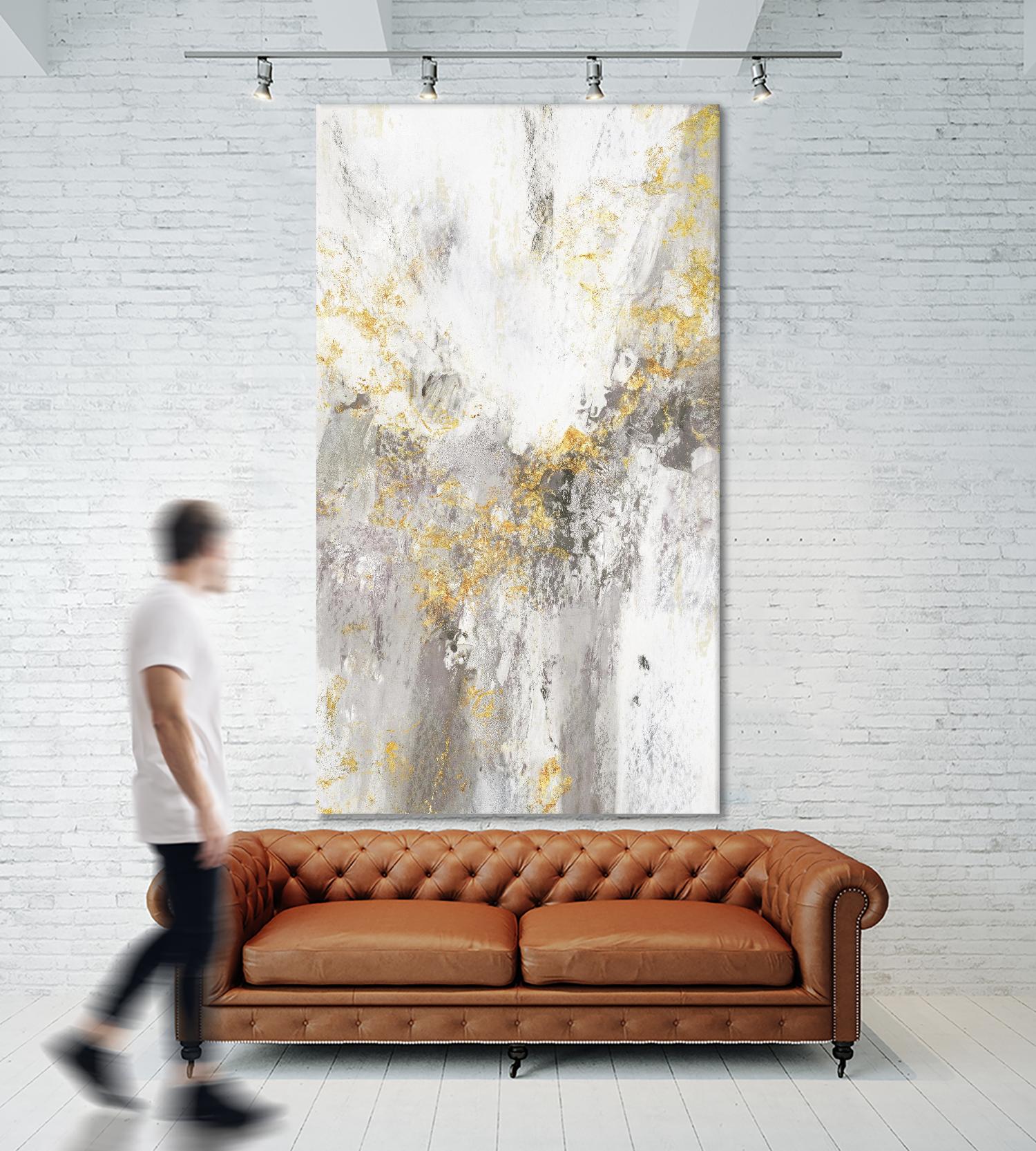 Flow White II by Jennifer Gardner on GIANT ART - grey abstract