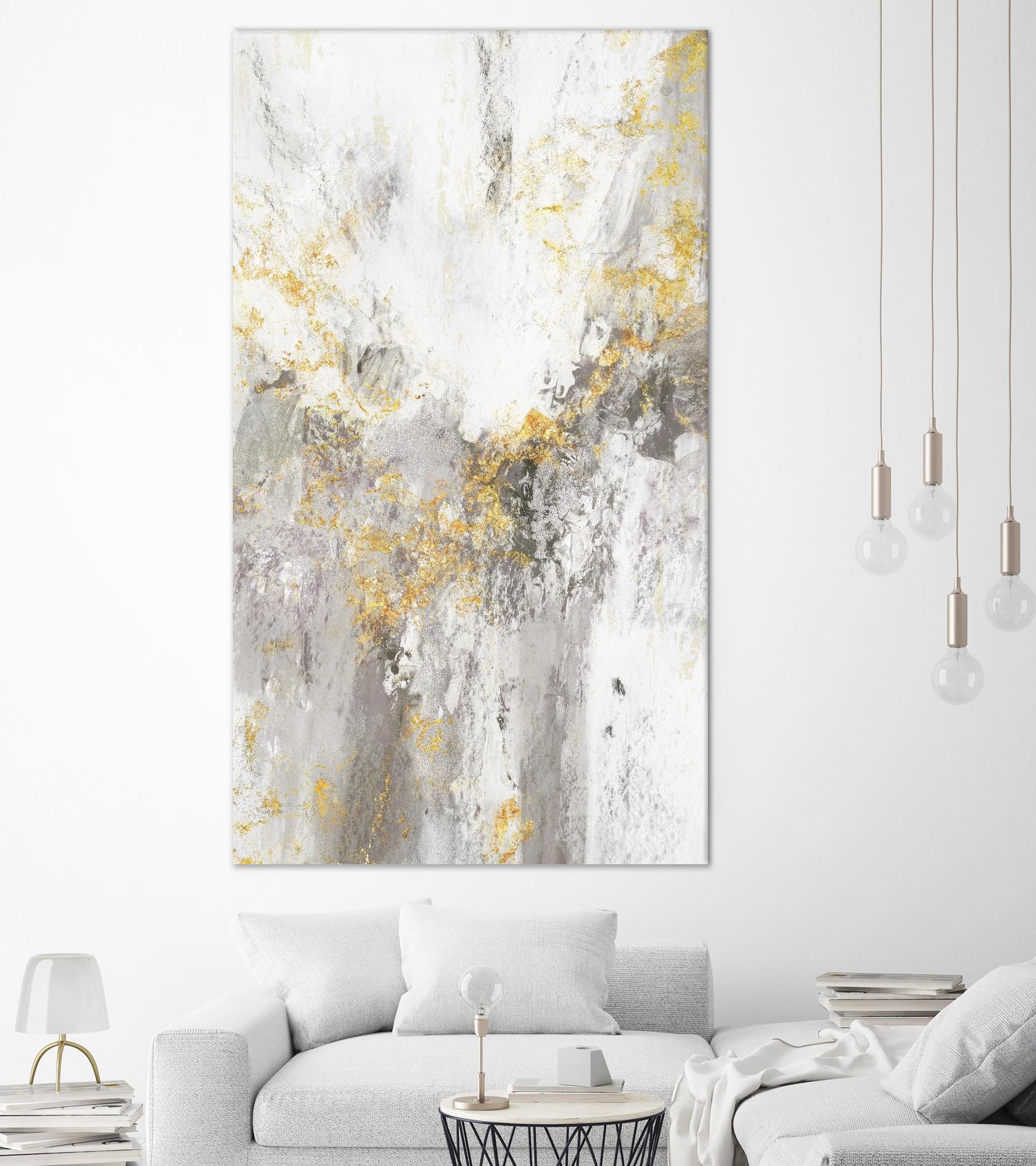 Flow White II by Jennifer Gardner on GIANT ART - grey abstract