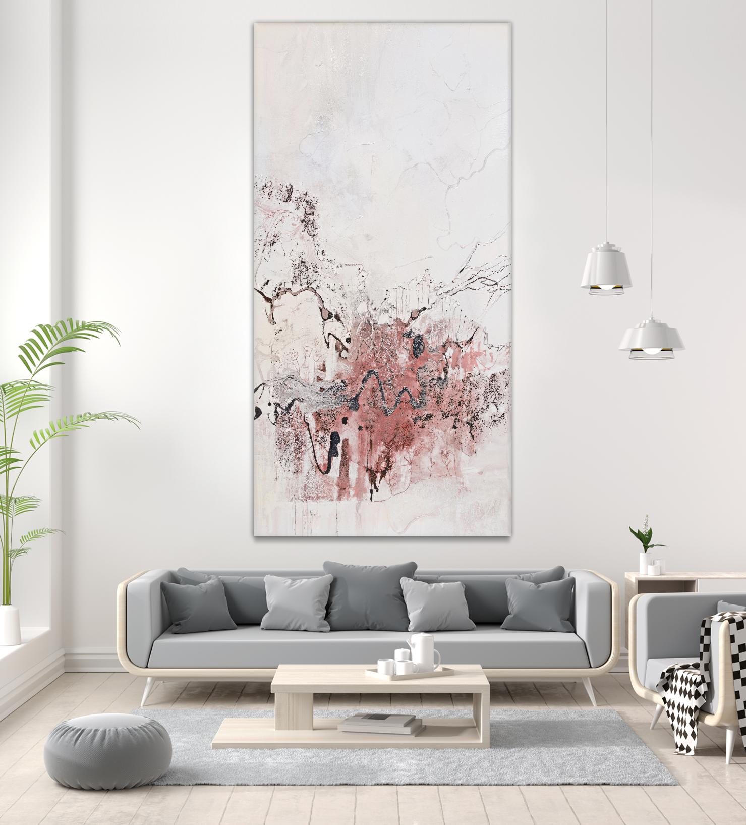 Stained Rose Version by Jennifer Gardner on GIANT ART - pink abstract
