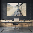 The Girl on the Seine River by Guilliame Gaudet on GIANT ART - grey city scene