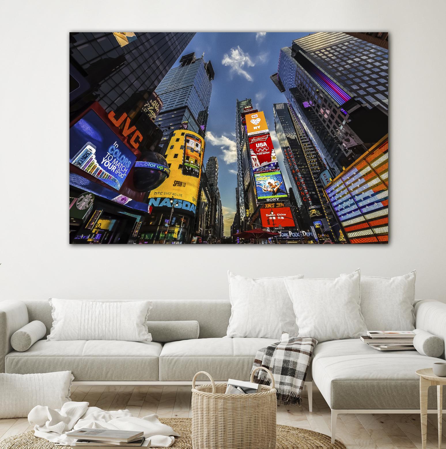 Times Square Towers by Guilliame Gaudet on GIANT ART - black city scene