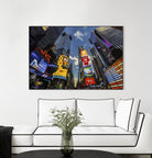Times Square Towers by Guilliame Gaudet on GIANT ART - black city scene