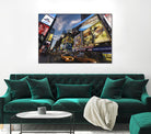 Palace Theater Traffic by Guilliame Gaudet on GIANT ART - yellow city scene