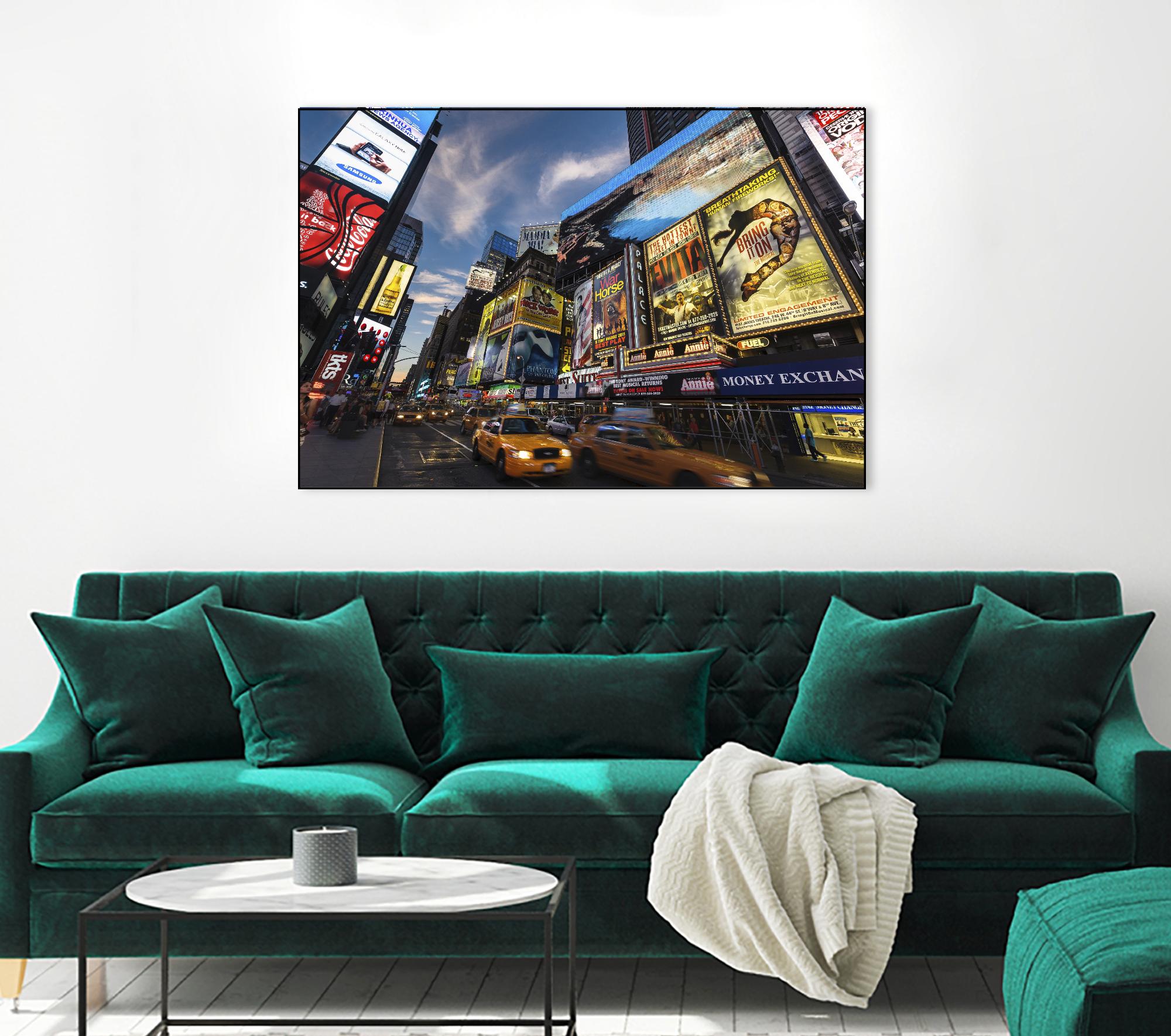 Palace Theater Traffic by Guilliame Gaudet on GIANT ART - yellow city scene