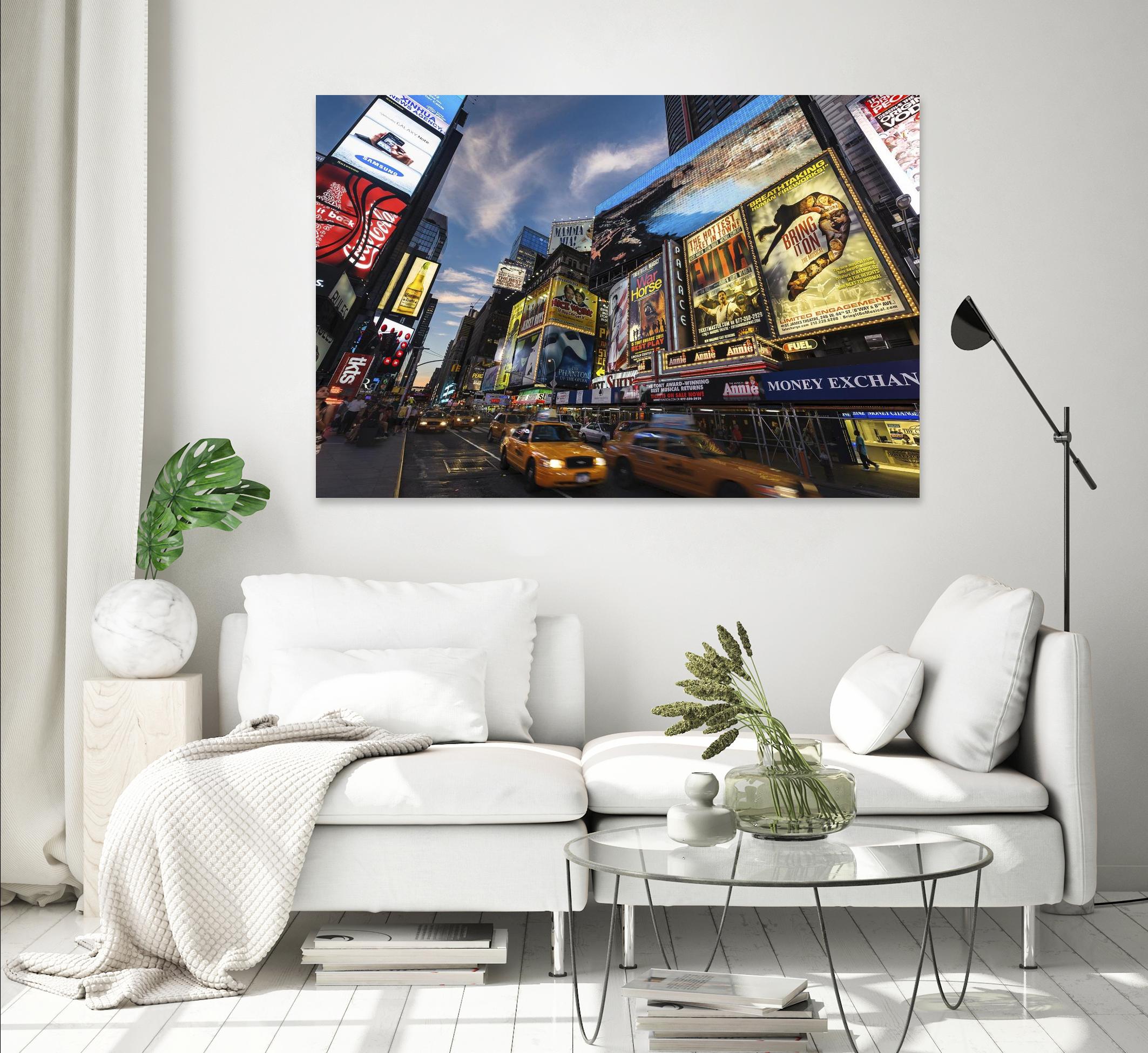 Palace Theater Traffic by Guilliame Gaudet on GIANT ART - yellow city scene