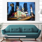 Times Square Rays of Light  III by Guilliame Gaudet on GIANT ART - black city scene