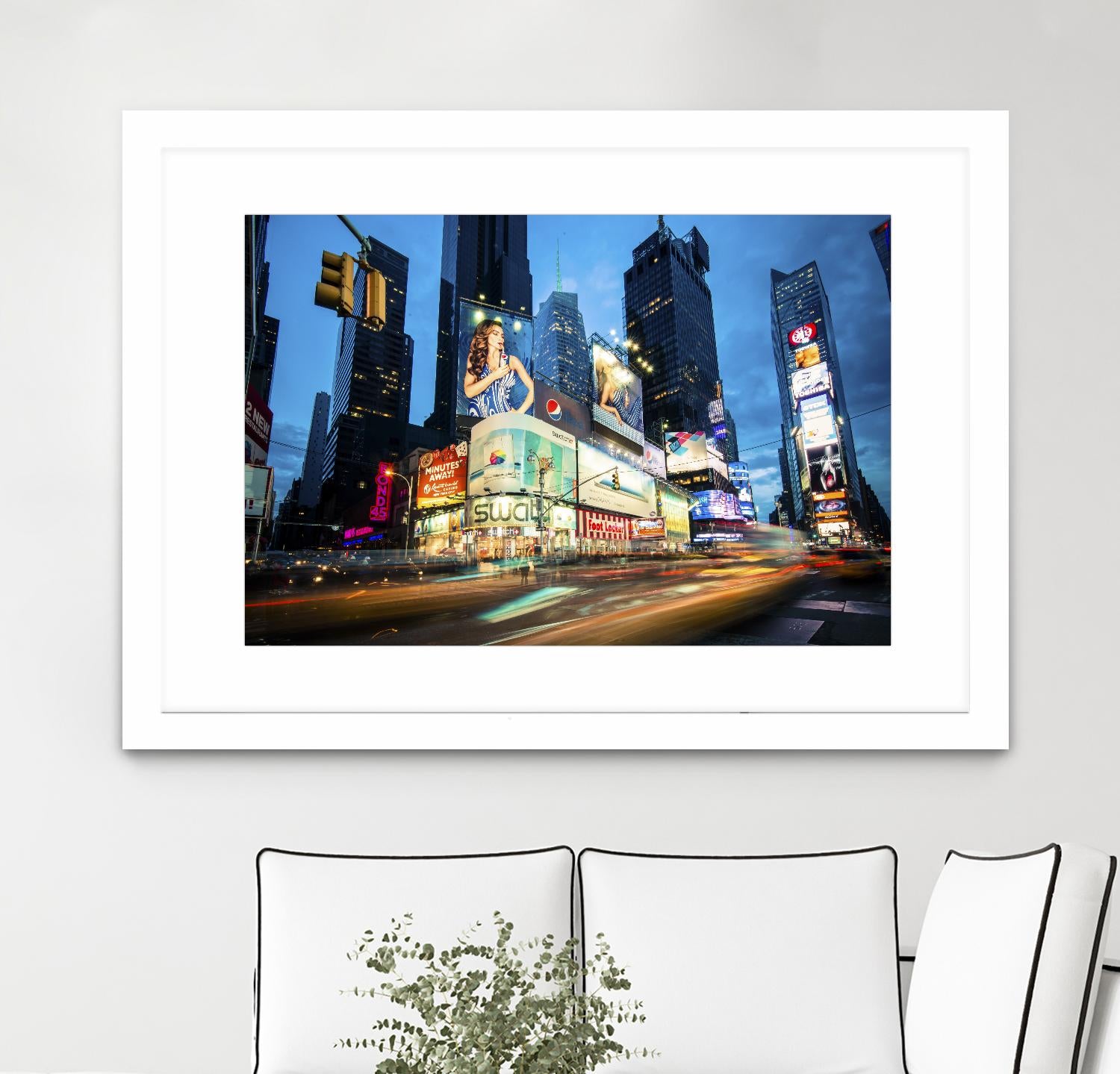 Times Square Rays of Light  III by Guilliame Gaudet on GIANT ART - black city scene
