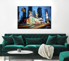 Times Square Rays of Light  III by Guilliame Gaudet on GIANT ART - black city scene
