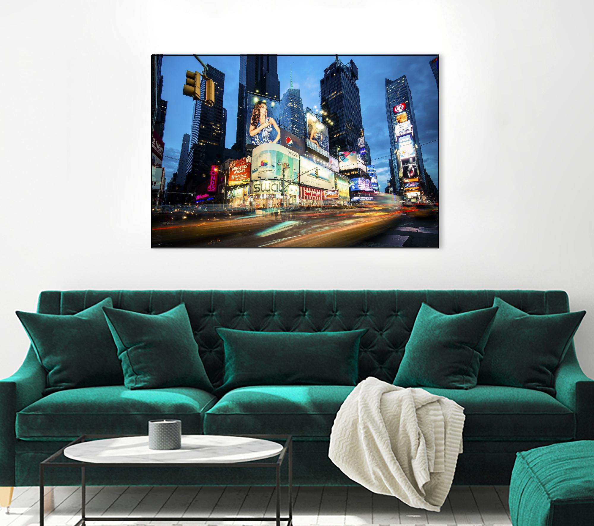Times Square Rays of Light  III by Guilliame Gaudet on GIANT ART - black city scene