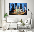 Times Square Rays of Light  III by Guilliame Gaudet on GIANT ART - black city scene