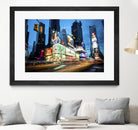 Times Square Rays of Light  III by Guilliame Gaudet on GIANT ART - black city scene