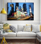Times Square Rays of Light  III by Guilliame Gaudet on GIANT ART - black city scene