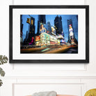 Times Square Rays of Light  III by Guilliame Gaudet on GIANT ART - black city scene