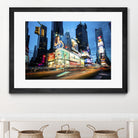 Times Square Rays of Light  III by Guilliame Gaudet on GIANT ART - black city scene
