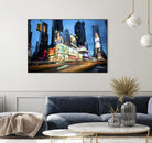 Times Square Rays of Light  III by Guilliame Gaudet on GIANT ART - black city scene