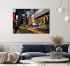 Times Square Rays of Light IV by Guilliame Gaudet on GIANT ART - yellow city scene