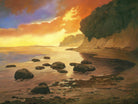 July Evening I by Graham Reynolds on GIANT ART - orange landscape