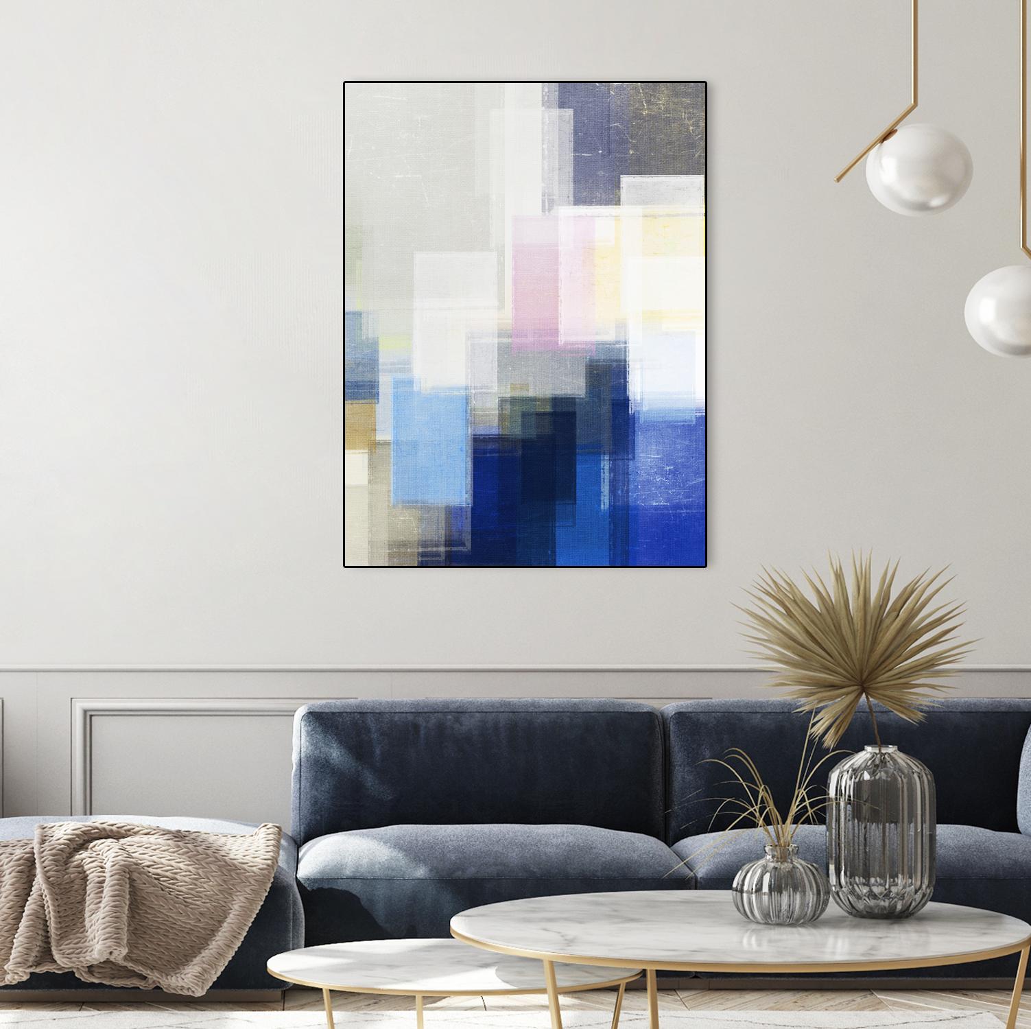 New Start by Jenn Jorgensen on GIANT ART - blue abstract