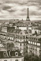 Rooftops and Eiffel by Jody Stuart on GIANT ART - white city scene