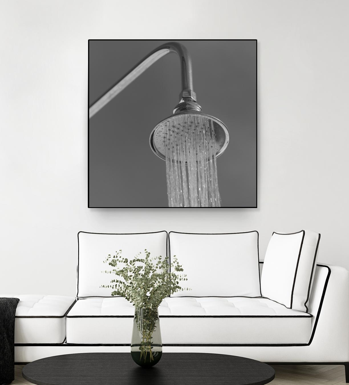 Spa Shower I by Keith Levit on GIANT ART - grey bathroom