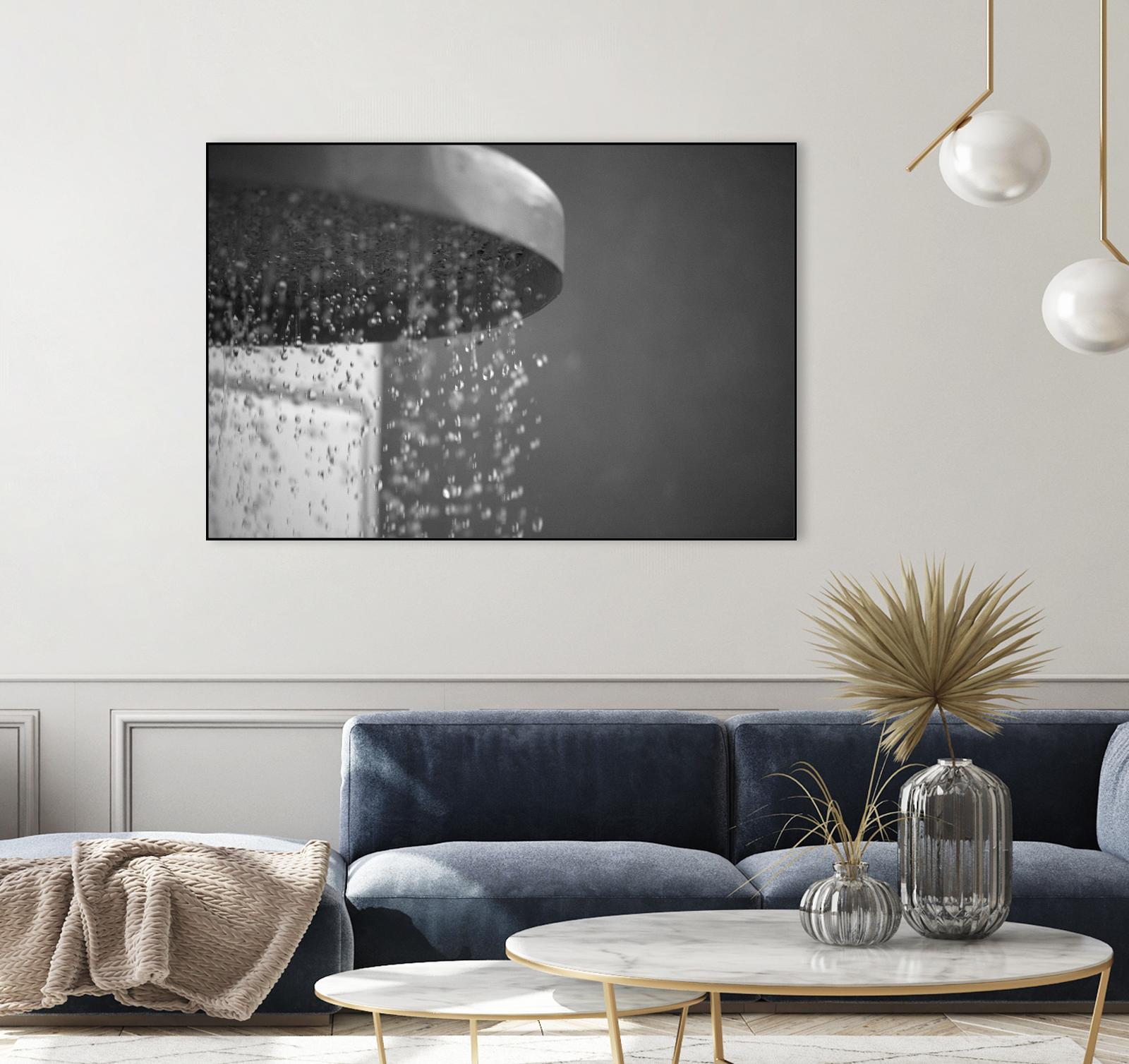 Spa Shower II by Keith Levit on GIANT ART - grey bathroom