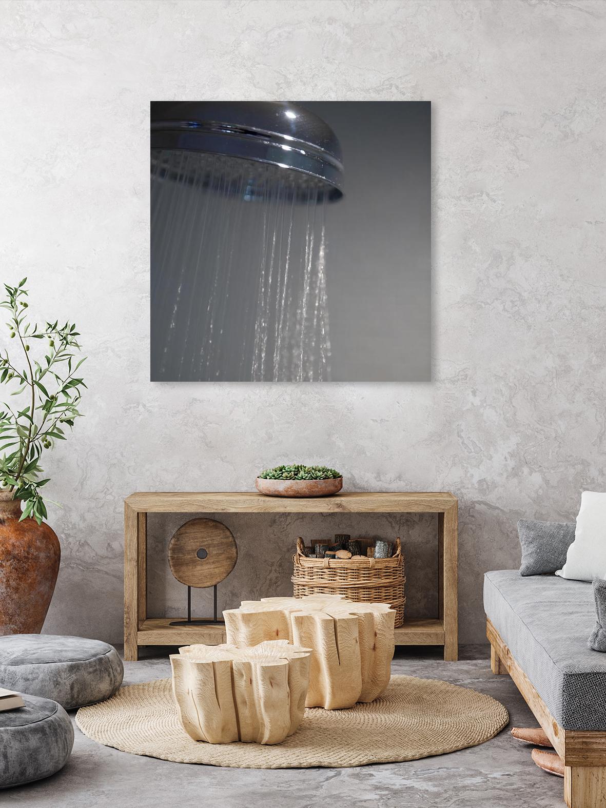 Spa Shower III by Keith Levit on GIANT ART - grey bathroom