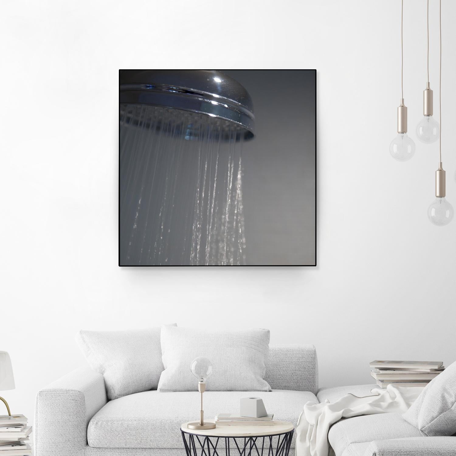 Spa Shower III by Keith Levit on GIANT ART - grey bathroom