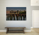 Lower Manhattan at Twilight by Franklin J. Kearney on GIANT ART - yellow city scene