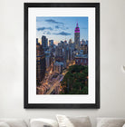 Manhattan Skyline at Twilight by Franklin J. Kearney on GIANT ART - yellow city scene