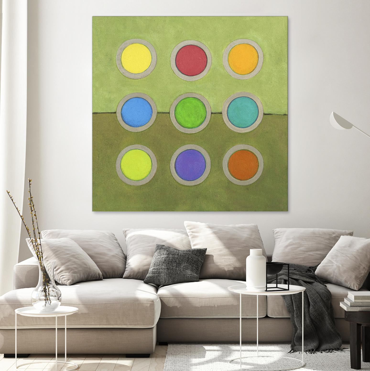 Circle Grid I by Darlene Kulig on GIANT ART - grey abstract