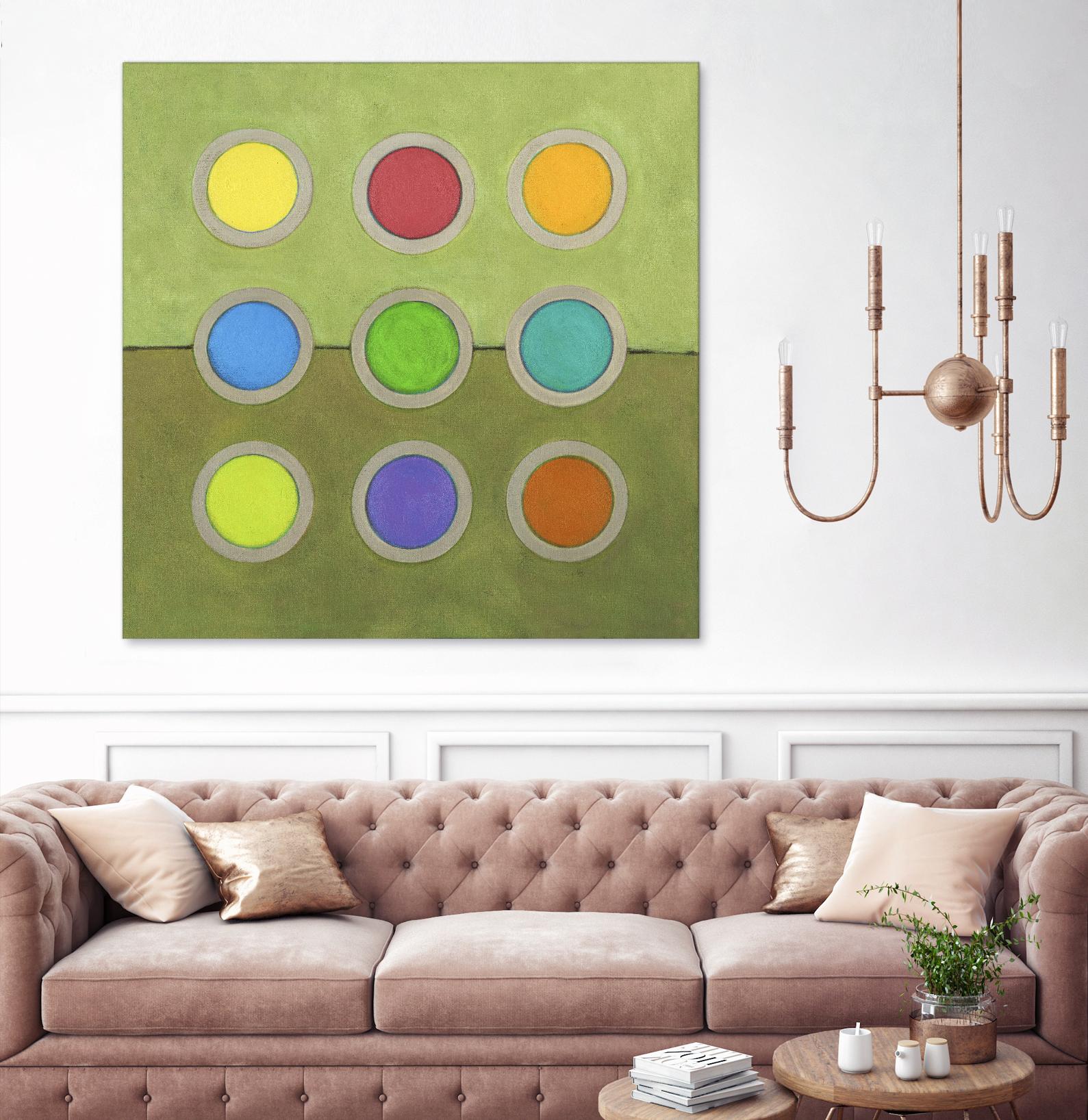 Circle Grid I by Darlene Kulig on GIANT ART - grey abstract